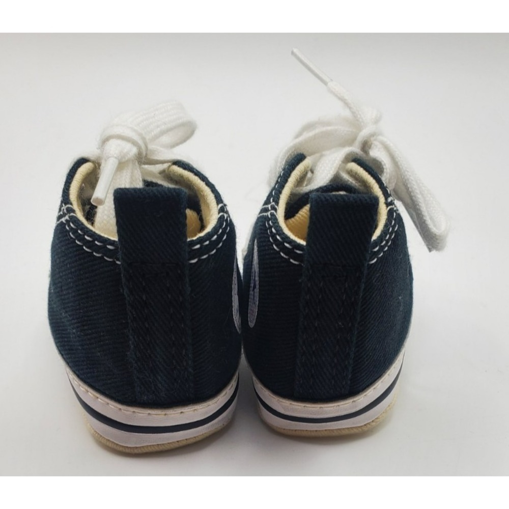 Converse First Star Size 2 Baby Crib Shoes 8J231 Black - Picture 4 of 9